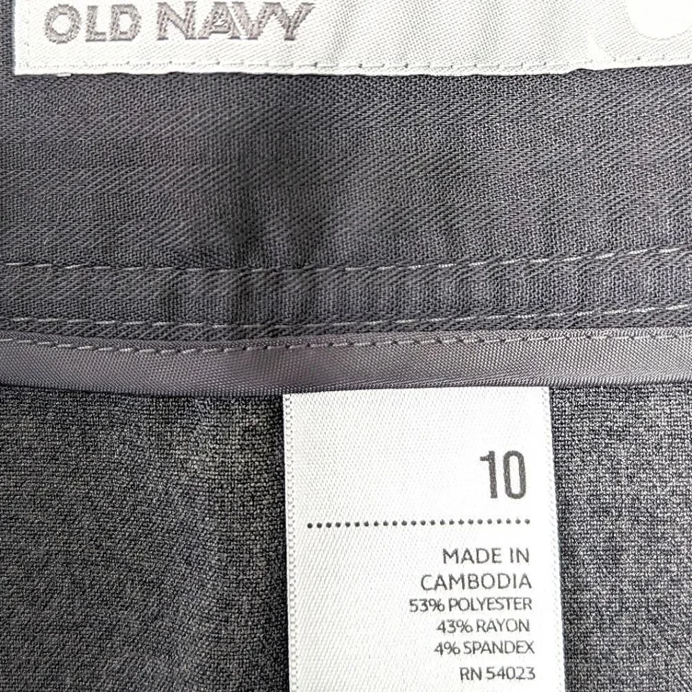 Old Navy Gray Stretch Pleated Wide Waistband Mini Skirt size 10